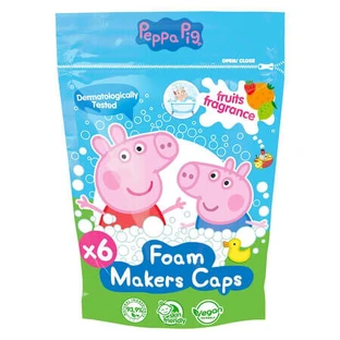 Capsule effervescenti da bagno Peppa Pig, 6 x 16 g, EDG