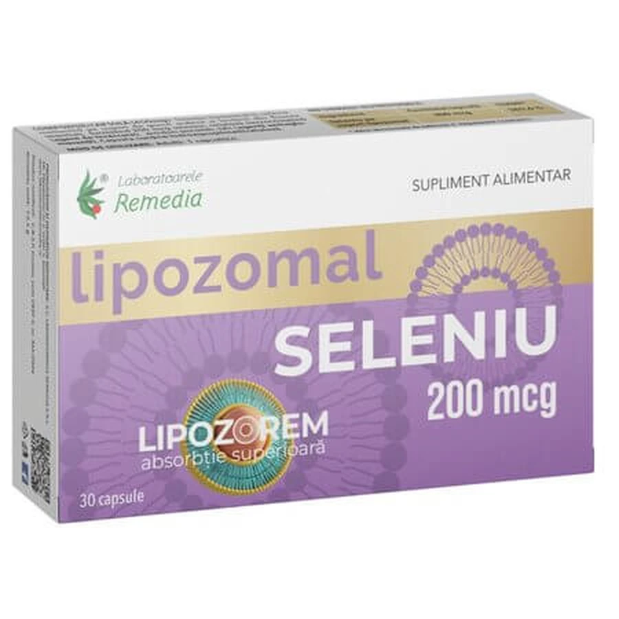 Selenio liposomal, 200 mcg, 30 cápsulas, Remedia