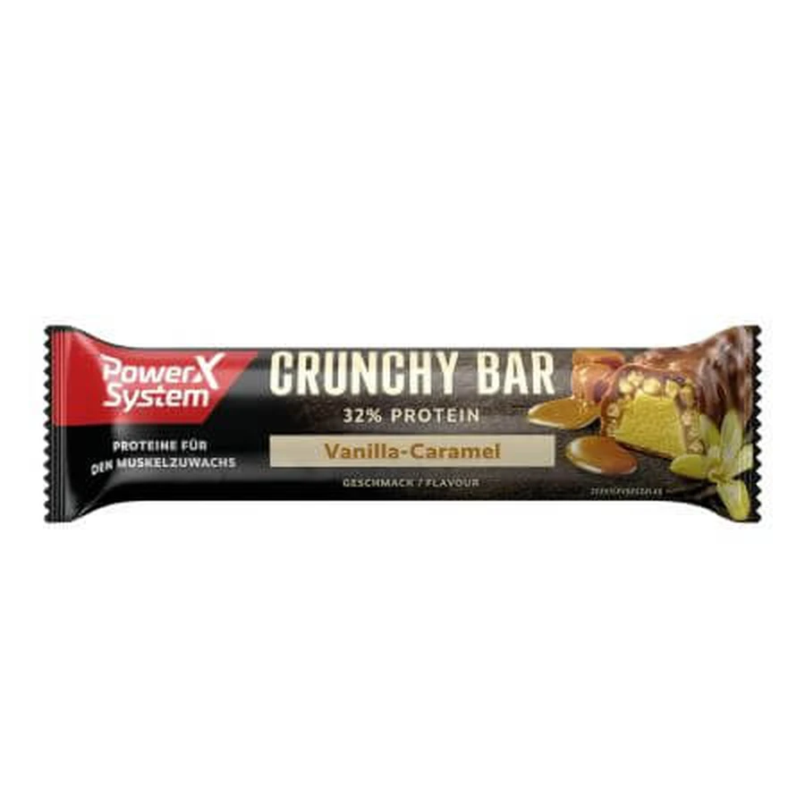 Crunchy Bar proteïnereep, vanille-karamel, 45 g, Power System