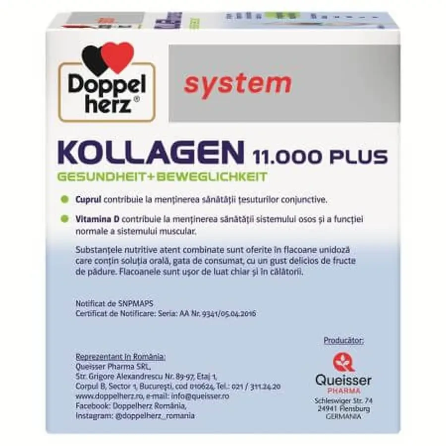 Doppelherz System Collagen 11.000 Plus Confezione risparmio, 2 x 36 capsule