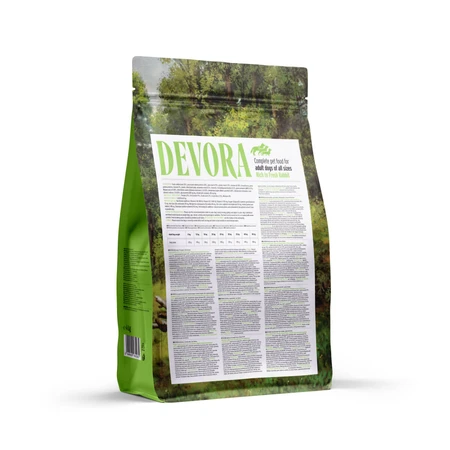 DEVORA Monoprotein, XS–XL, Kaninchen, getreidefreies Trockenfutter für Hunde mit einer einzigen Proteinquelle, 4 kg