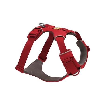 RUFFWEAR Front Rage Red Canyon, tweepuntsharnas (borst en rug) voor hondentraining, verstelbaar, reflecterend, rood, L-XL (81-107 cm)