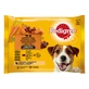 PEDIGREE Razza mista, XS-XL, Manzo e tacchino, cibo umido per cani in bustine (in salsa), confezione multipla, 100 g x 4