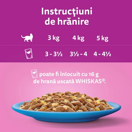 WHISKAS Selections, Pesce, Alimento umido per gatti in bustine (in gelatina), confezione multipla, 85 g x 12