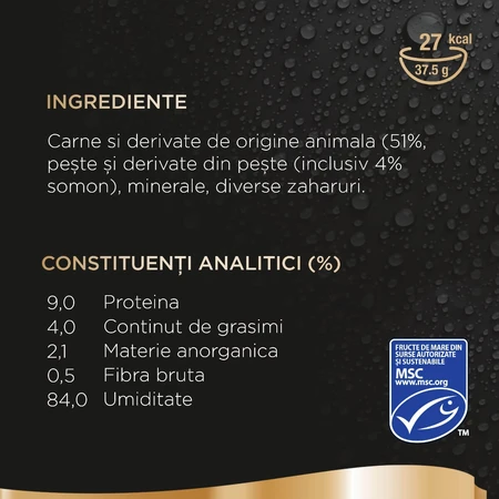SHEBA Perfect Portions, łosoś, mokra karma dla kotów w tackach (pasztet), opakowanie zbiorcze, 37,5 g × 6: ceny i cechy