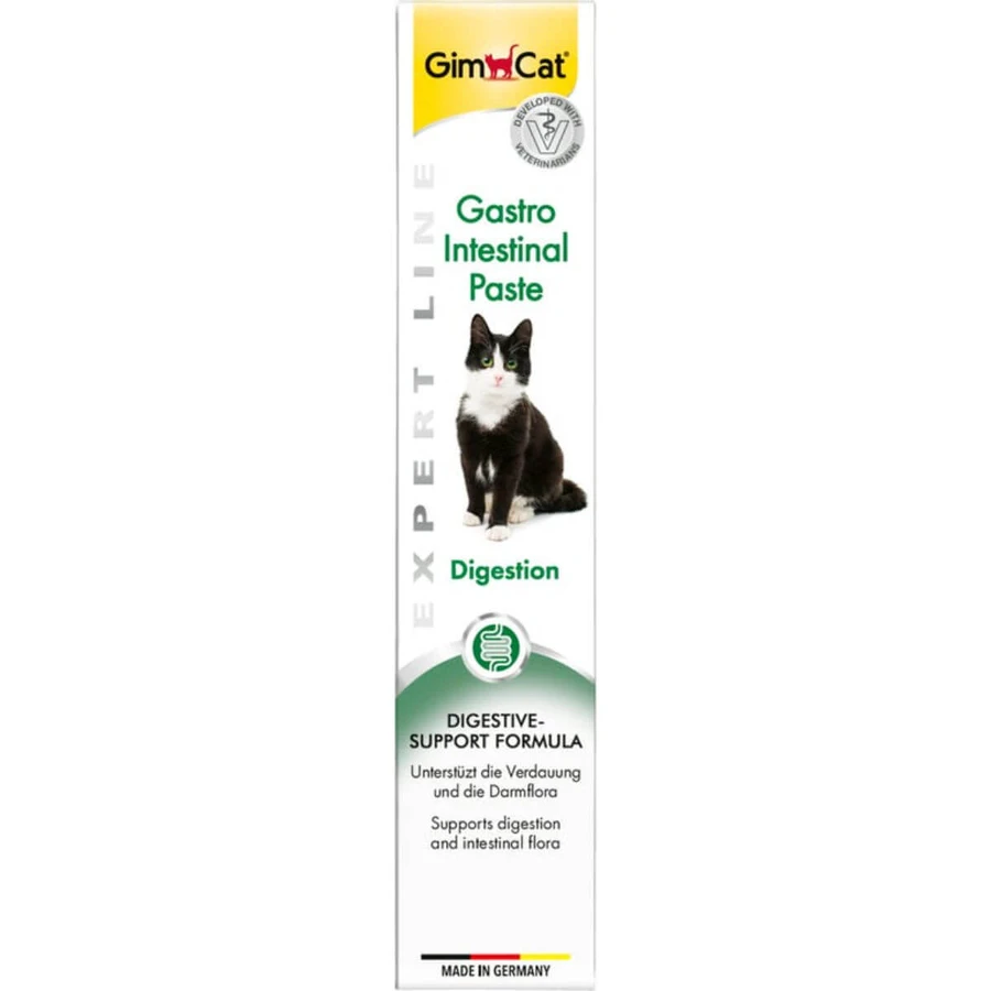 GIMCAT Gastro Intestinal Paste, functionele beloningspasta voor katten, spijsverteringsstelsel, (topping), 50 g