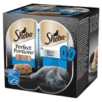 SHEBA Perfect Portions, tonijn, natvoer voor katten in bakjes (in saus), multipack, 37,5 g x 6
