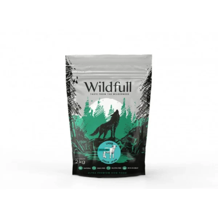 WILDFULL Junior – wszystkie rozmiary, XS–XL, jagnięcina, bezzbożowa karma sucha dla młodych psów, 2 kg: ceny i cechy