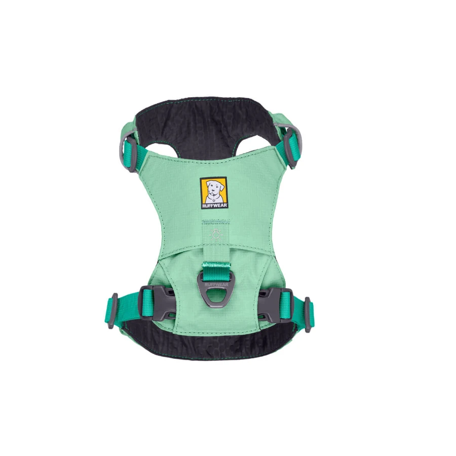 RUFFWEAR Hi & Light Sage Green, Zweipunkt-Geschirr (Brust und Rücken) für Hunde, verstellbar, reflektierend, grün, XS (23–33 cm)