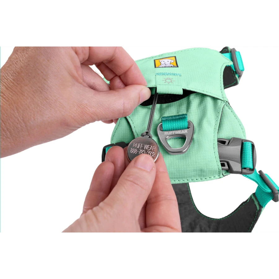 RUFFWEAR Hi & Light Sage Green, Zweipunkt-Geschirr (Brust und Rücken) für Hunde, verstellbar, reflektierend, grün, XS (23–33 cm)