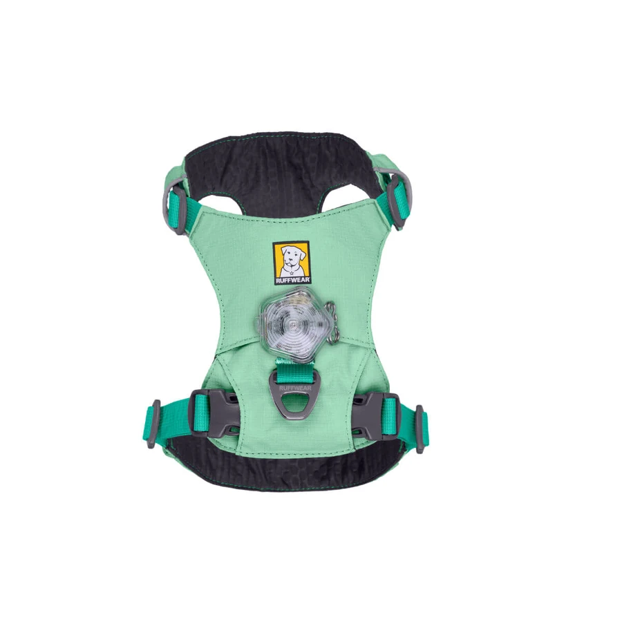 RUFFWEAR Hi & Light Sage Green, Zweipunkt-Geschirr (Brust und Rücken) für Hunde, verstellbar, reflektierend, grün, XS (23–33 cm)