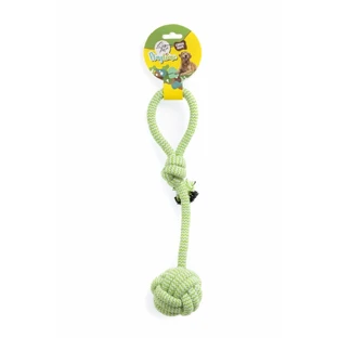 LEOPET, dog rope toy, S-L, fabric, physical activities, green and white, 35.5 cm