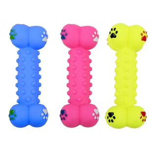 PAWISE Bone, juguete masticable para perros, tallas S-L, vinilo, para la dentición, colores variados