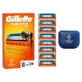 Gillette | Capete de schimb pentru aparatul de ras Fusion5, 8 buc. și husă de protecție pentru călătorie | 1 set
