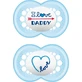 Mam | I Love Mummy &amp; Daddy | Suzetă din silicon pentru copii de peste 16 luni | Albastră | 2 buc.