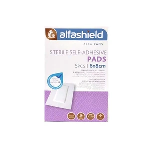 Alfashield | Plasturi autoadezivi sterilizați 6 x 8 cm | 5 bucăți