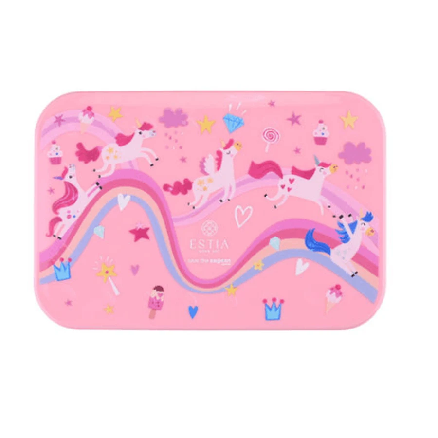 Estia | Contenitore per il pranzo per bambini "Save The Aegean" con 2 scomparti rimovibili "Rainbow Dreams" | 900 ml