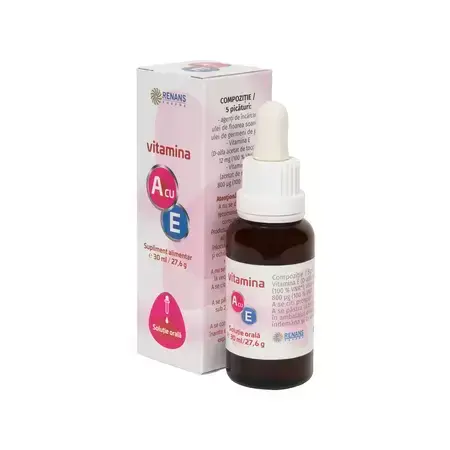 Vitamina A cu E, solutie orala, 30 ml, Renans