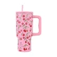 Estia | Vaso de paja XL «Save The Aegean» Cherry Rose | 900 ml