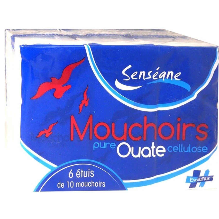 SENSEANE PURE COTTON TISSUES, 6 x 10 TISSUES