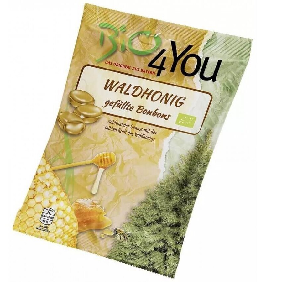 Caramelo de miel ecológica, 75 g, Bio4You