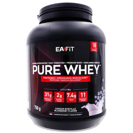 EAFIT PURE WHEY MET BLAUWE BESSEN-SMAAK 750 G