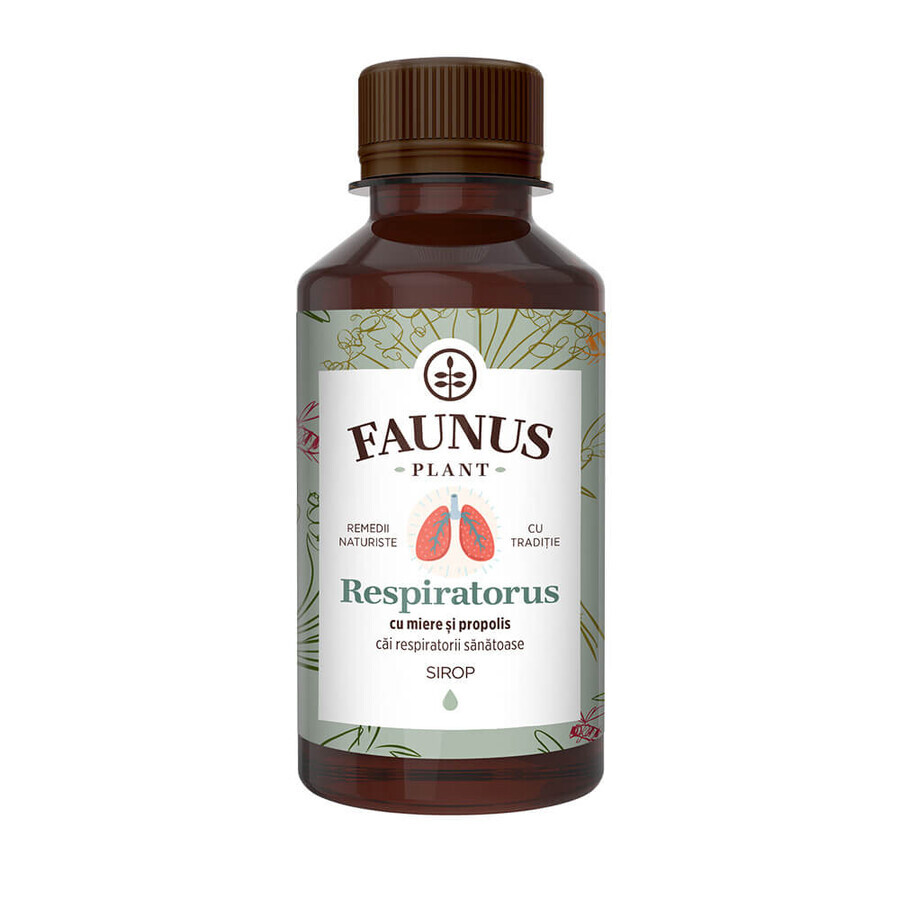 Respiratorus Jarabe de Miel y Propóleo, 200 ml, Faunus Plant