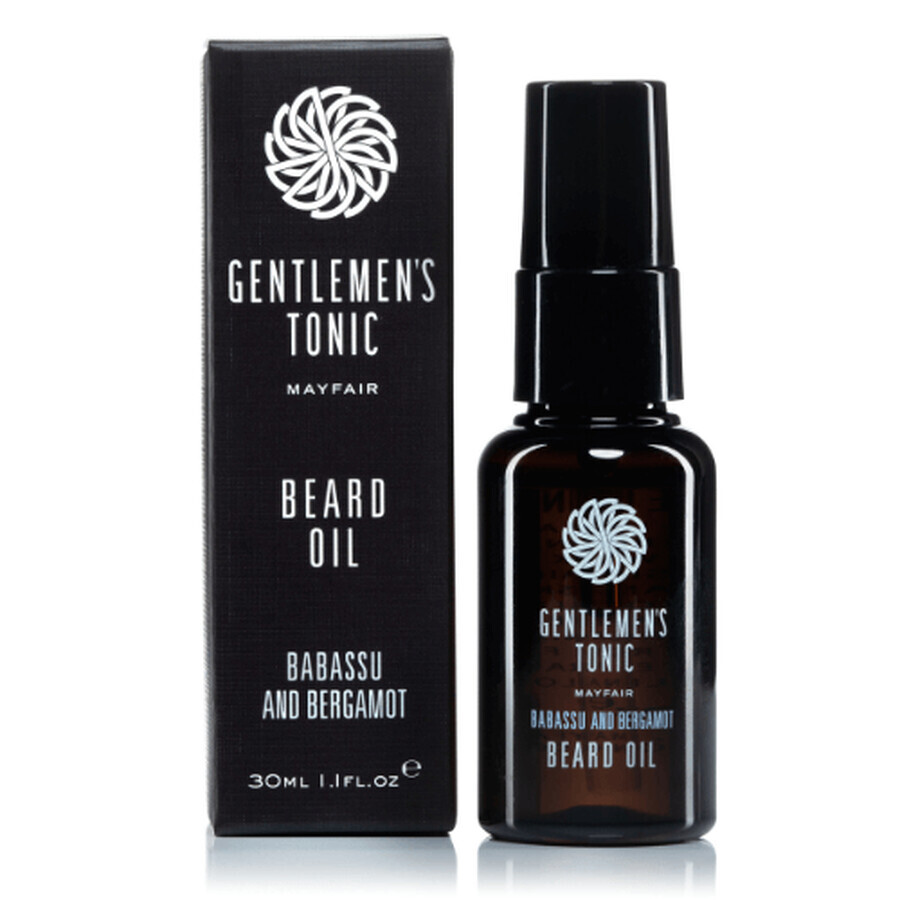 Baardolie met Arganolie en Jojobaolie Babassu &amp; Bergamot, 30 ml, Gentlemen's Tonic