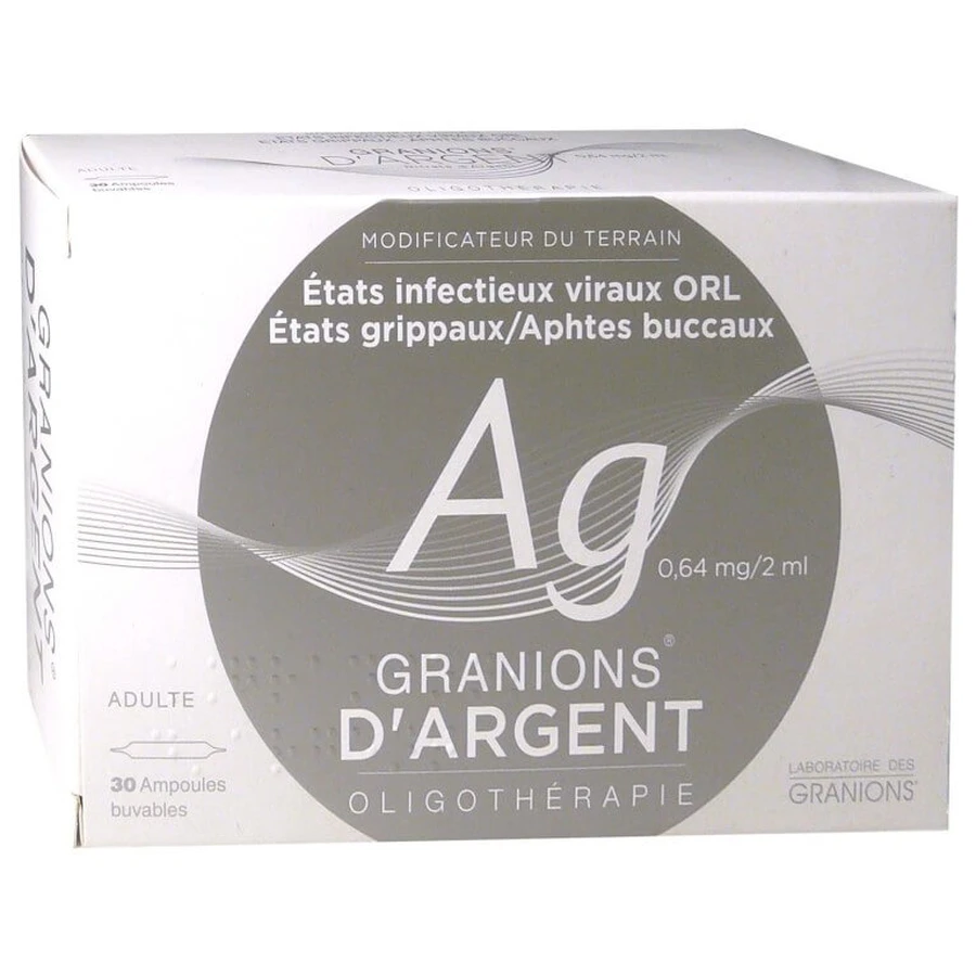 GRANIONS ARGENT 30 AMPOULES