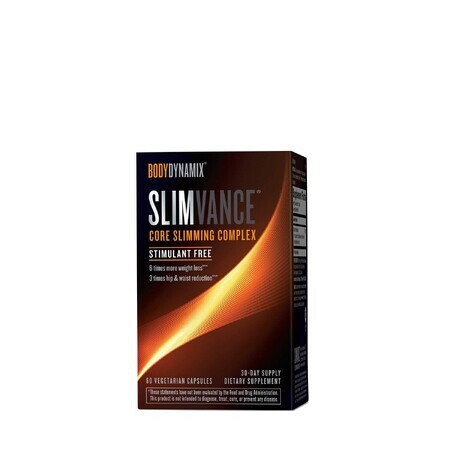 Bodydynamix Slimvance Core Complejo Adelgazante Fórmula de Control de Peso sin Estimulantes, 60 Cps