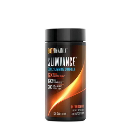 Bodydynamix Slimvance Core Complejo Adelgazante, Fórmula Control de Peso, 120 Cps