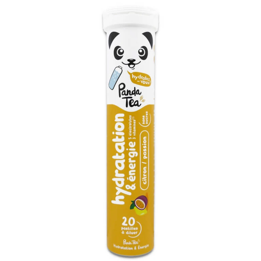 PANDA TEA HIDRATARE & ENERGIE LĂMÂIE ȘI FRUCTUL PASIUNII 20 TABLETE