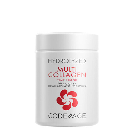 Codeage Hydrolyzed Multi Collagen + Joint Blend, Colágeno Hidrolizado + Apoyo a la Salud Articular, 90 Cps