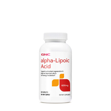 Acido alfa lipoico Gnc 600 Mg, acido alfa lipoico Ala, 60 Tb