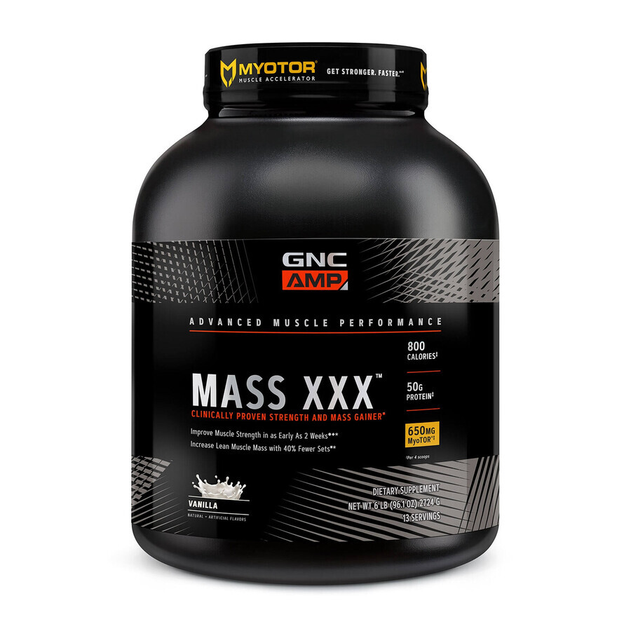 Gnc Amp Mass Xxx, Eiwitversterker met Vanillesmaak, 2724 G