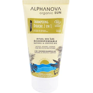 ALPHANOVA ORGANIC MONOI 2-IN-1 SUN SHAMPOO AND SHOWER GEL, ORGANIC, 150 ML