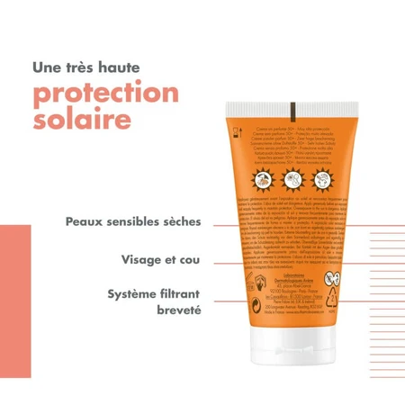 AVENE CREMĂ FĂRĂ PARFUM SPF50+ CU FINISAJ INVISIBIL 50 ML