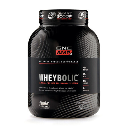 Gnc Amp Wheybolic, Wei-eiwit, Vanillesmaak, 1300 G