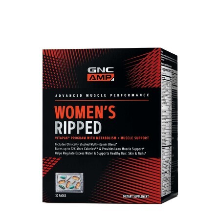 Gnc Amp Women's Ripped Program Vitapak Multivitaminencomplex voor vrouwen, 30 pakjes