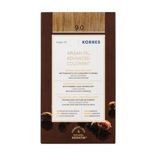 KORRES OLIO DI ARGAN PER CAPELLI TINTA 9.0 BIONDO MOLTO CHIARO