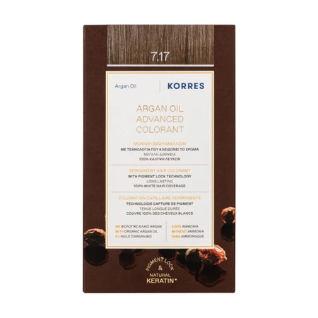 KORRES VOPSEA PERMANENTĂ CU ULEI DE ARGAN BLOND BEJ 7.17
