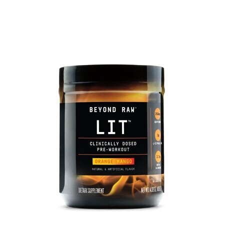 Gnc jenseits Raw Lit Pre Workout mit Orange und Mango-Geschmack, 406,5 G