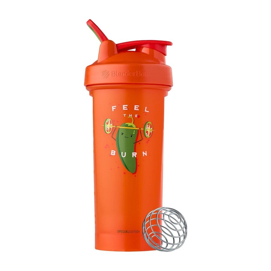 Gnc Blender Bottle Shaker Clasic, Editie Speciala Jalapeno Feel The Burn, 800 Ml