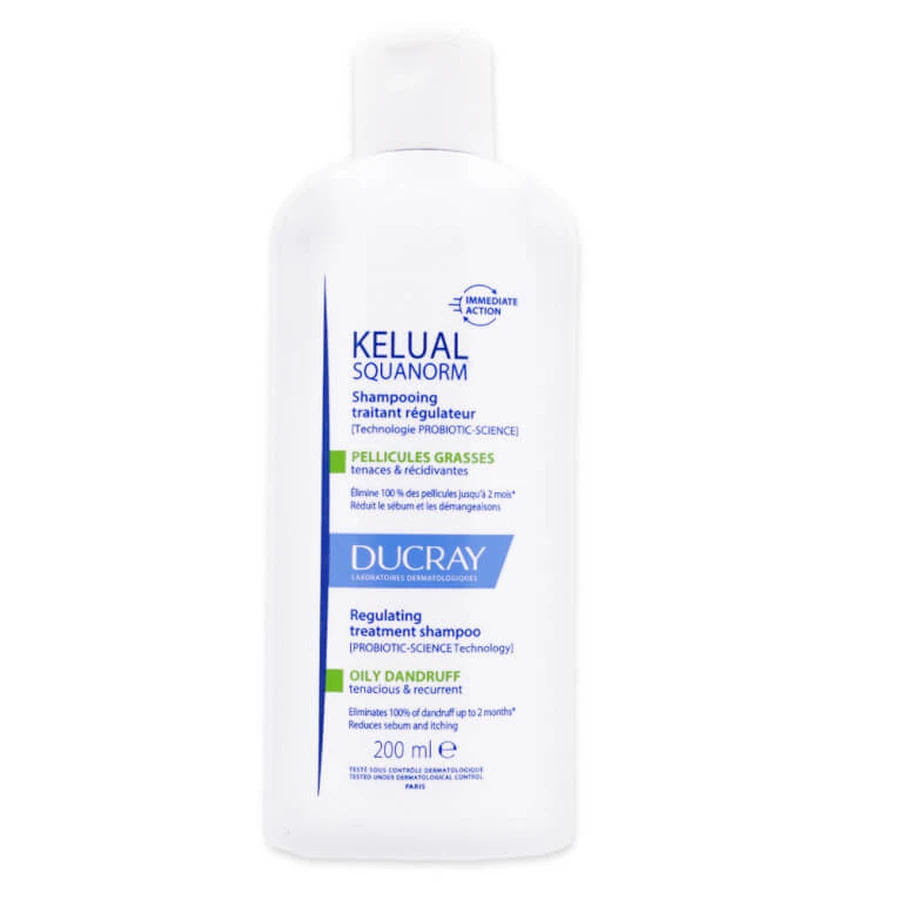 DUCRAY KELUAL SQUANORM ȘAMPON REGULATOR PENTRU MĂTREAȚĂ GRASĂ 200 ML