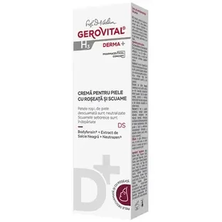 Gerovital H3 Derma+ Crema para piel con rojeces y descamación, 50 ml