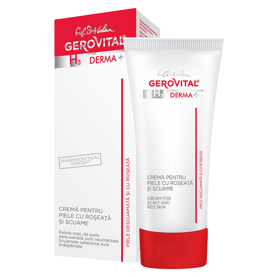 Gerovital H3 Derma+ Crème peaux avec rougeurs et squames, 50 ml