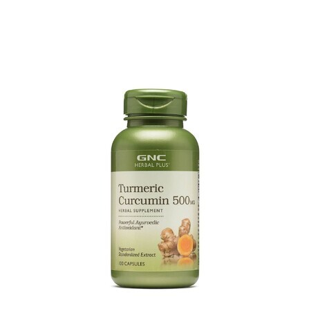 Gnc Herbal Plus Turmeric Curcumin 500 Mg, Turmeric Curcumina,100 Cps