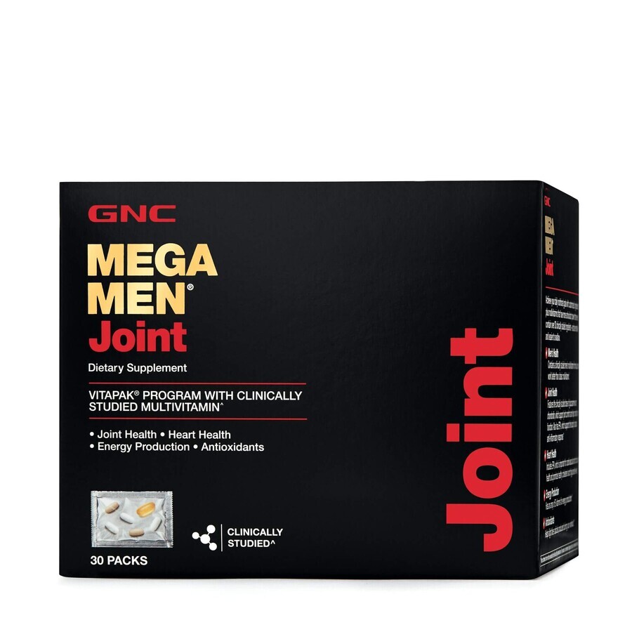 Gnc Mega Men Joint Vitapak, Programa para la salud de las articulaciones, 30 sobres