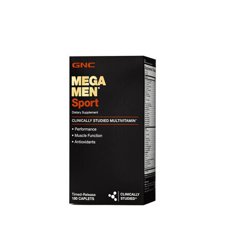 Gnc Mega Men Sport, Complejo Multivitamínico Para Hombres, 180 Tb