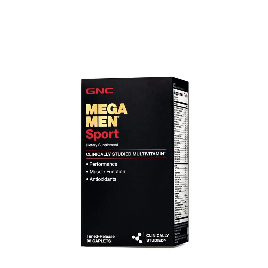 Gnc Mega Men Sport, Complejo Multivitamínico Para Hombres, 90 Tb